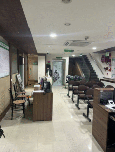 Reception area at Fortis Medcentre, Sector 11 Chandigarh