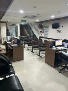 Patient waiting lounge at Fortis Medcentre Chandigarh